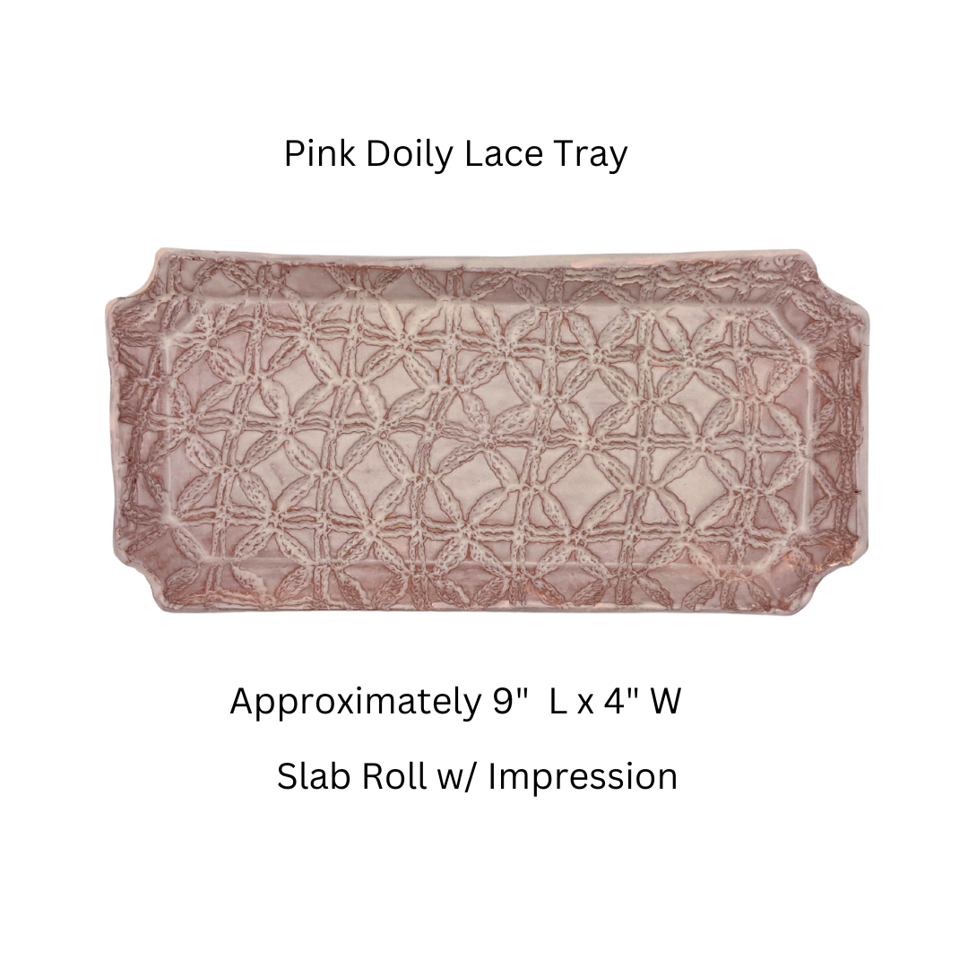 Medium Pink Doily Tray