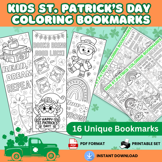 St. Patrick’s Day Color-Your-Own Bookmarks – Fun & Festive Activity! ☘️📚🎨