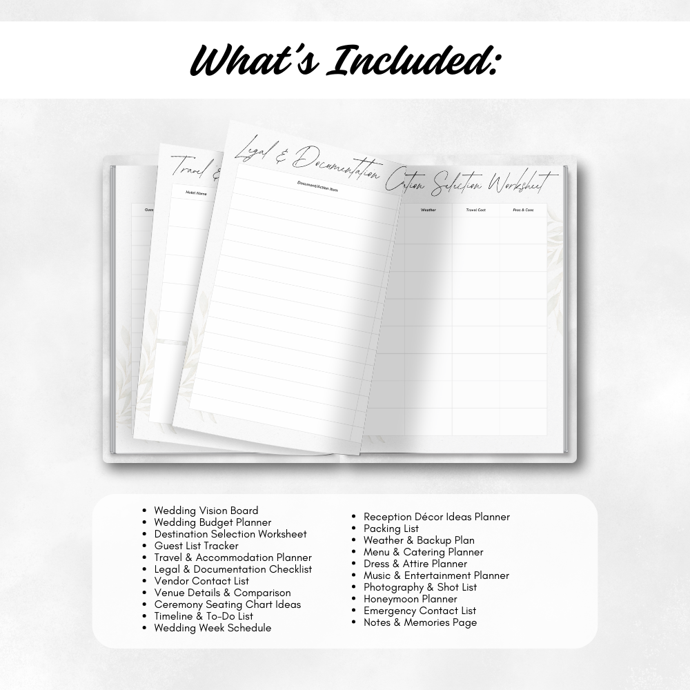 Minimalist Destination Wedding Planner