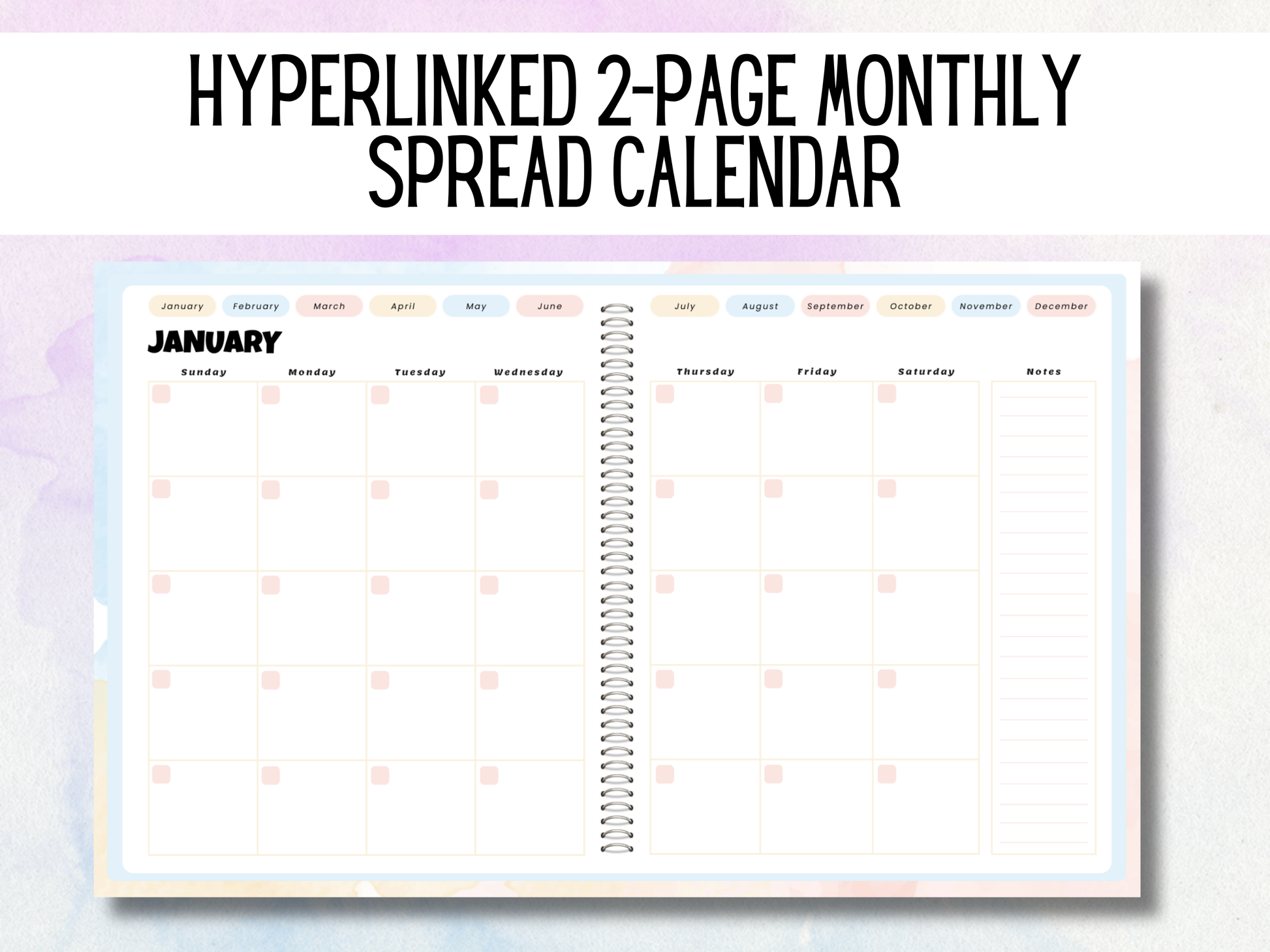 Promotional image showcasing a digital planner titled 'Weekly Family Digital Planner'. Displayed are pages of the planner with hyperlinks, index page, and weekly family planner, indicating organization for family life using digital tools like Goodnotes and Notability.