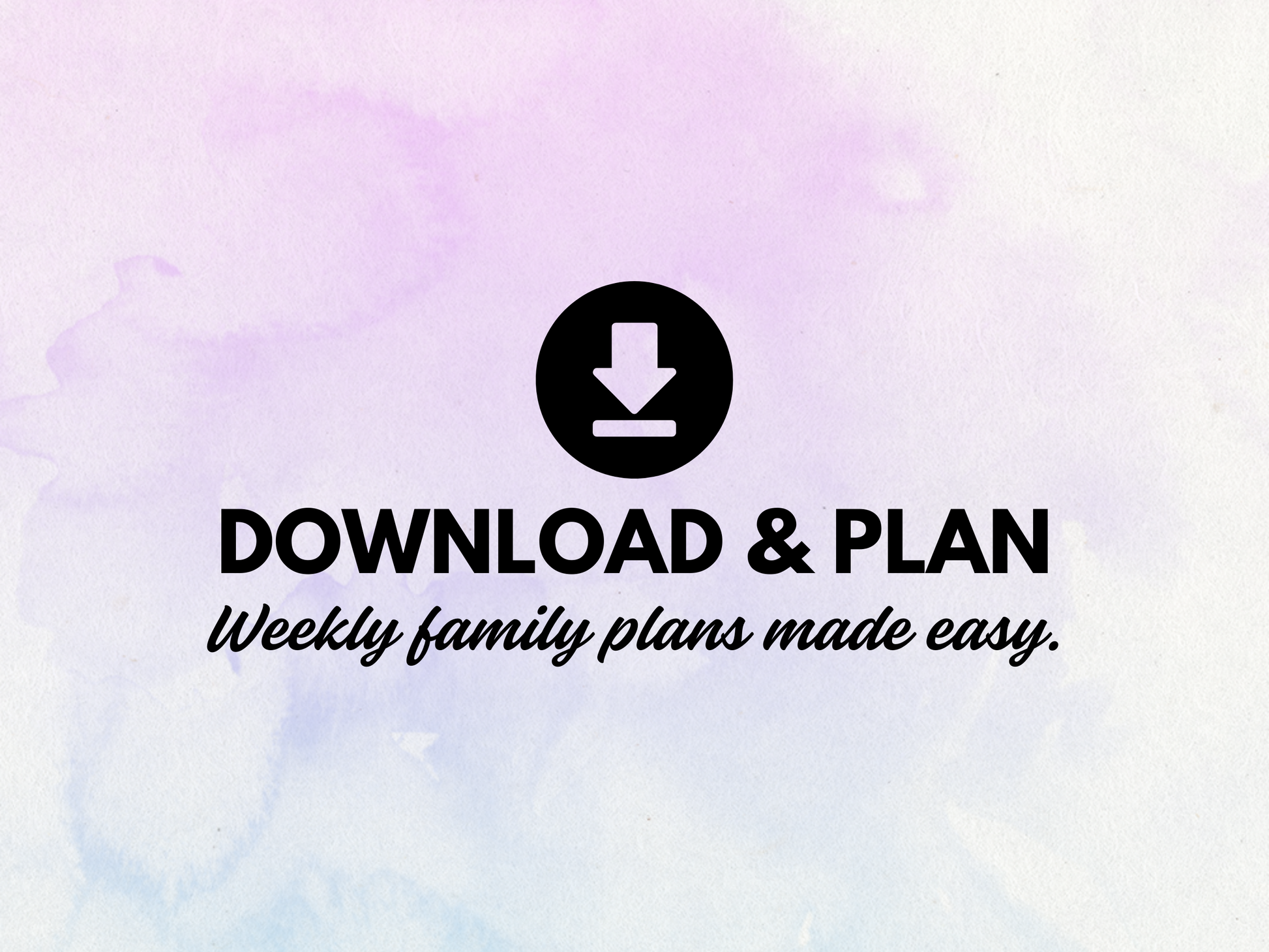 Promotional image showcasing a digital planner titled 'Weekly Family Digital Planner'. Displayed are pages of the planner with hyperlinks, index page, and weekly family planner, indicating organization for family life using digital tools like Goodnotes and Notability.  Download & Plan