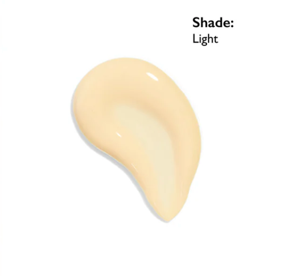 A tube of TiZO Tinted Moisturizing Serum with hyaluronic acid, ceramides, and glycerin, offering broad-spectrum SPF 30 sunscreen in a sheer finish.