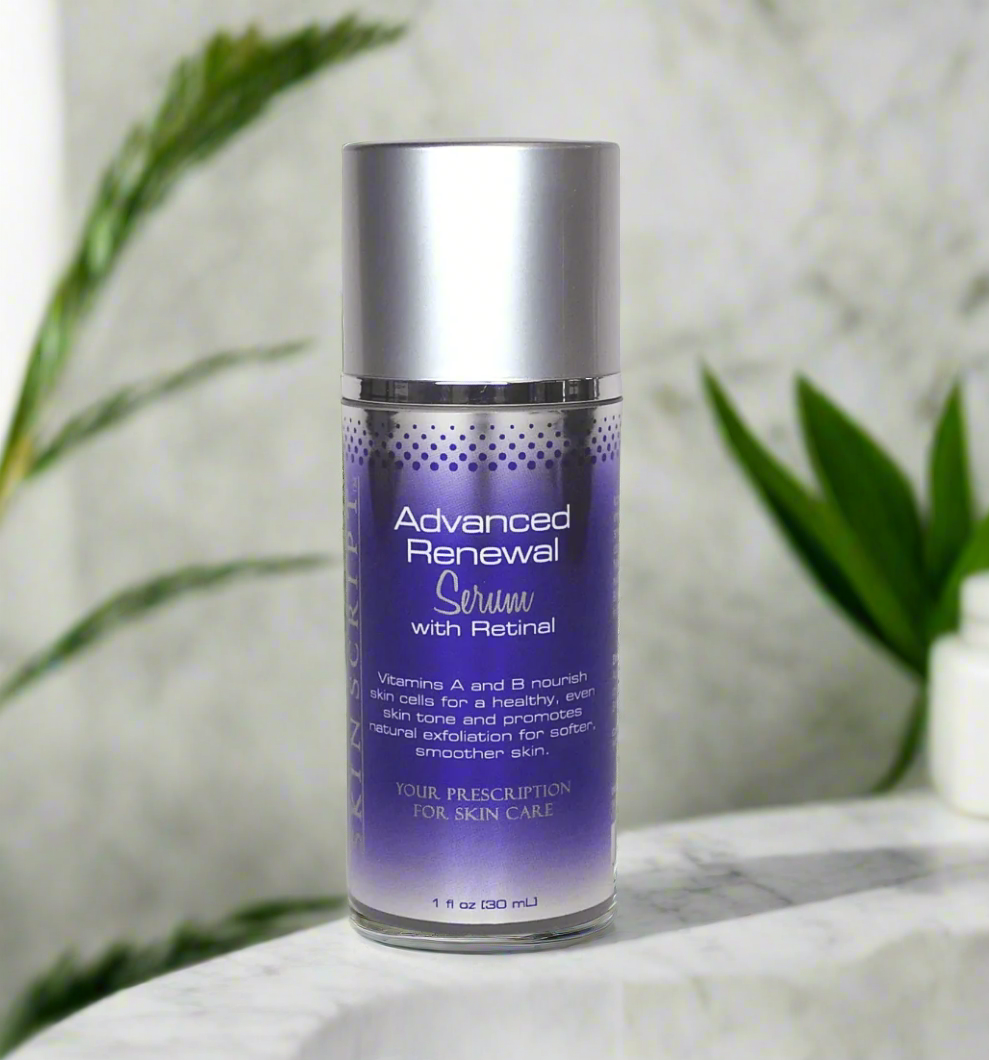 Bottle of Skinscripts Advanced Renewal Serum